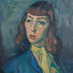 Portrait Of A Woman With A Yellow Necktie
