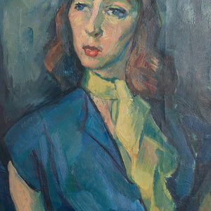 Portrait Of A Woman With A Yellow Necktie